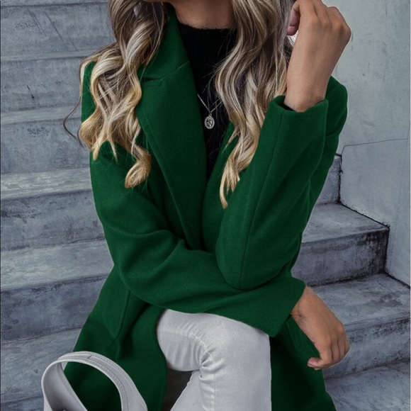 Elegant Classic Button Double Breast Pea Coat Jacket Outwear - Picture 9 of 17